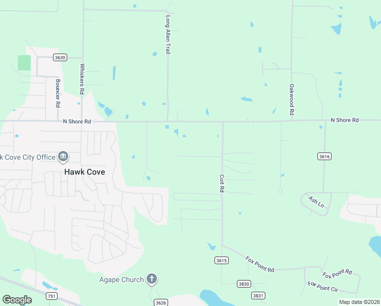 map of restaurants, bars, coffee shops, grocery stores, and more near 1935 Private Road 2554 in Quinlan