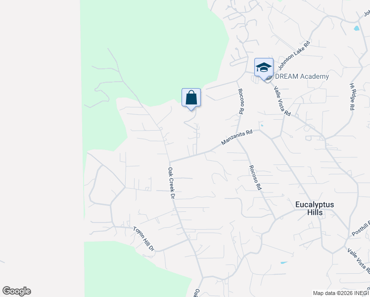 map of restaurants, bars, coffee shops, grocery stores, and more near 11258 Manzanita Road in Lakeside