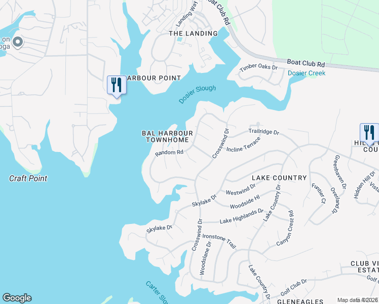 map of restaurants, bars, coffee shops, grocery stores, and more near 8894 Random Road in Fort Worth