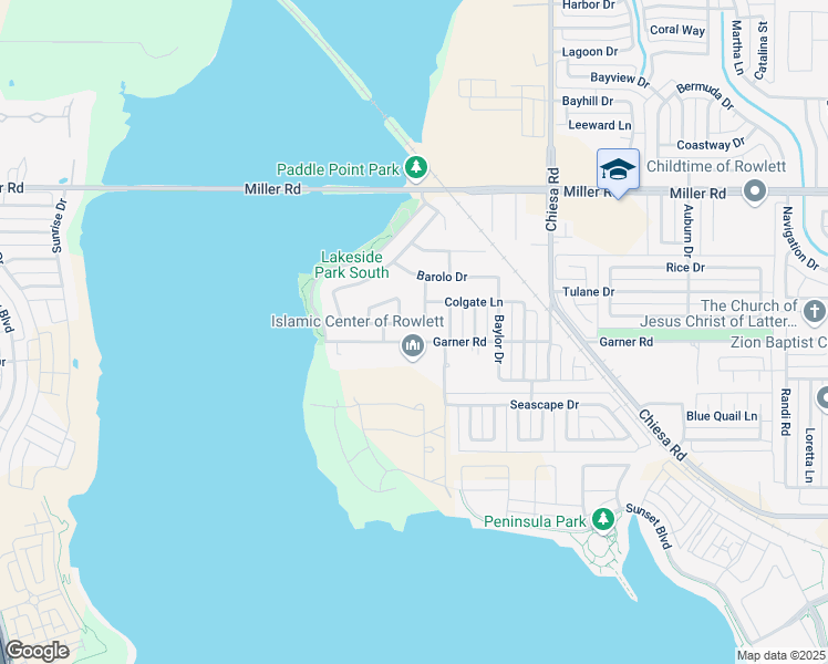 map of restaurants, bars, coffee shops, grocery stores, and more near 6718 Loire Valley Drive in Rowlett