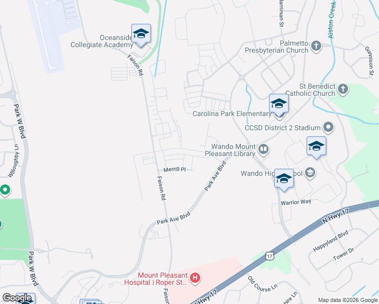 map of restaurants, bars, coffee shops, grocery stores, and more near in Mount Pleasant