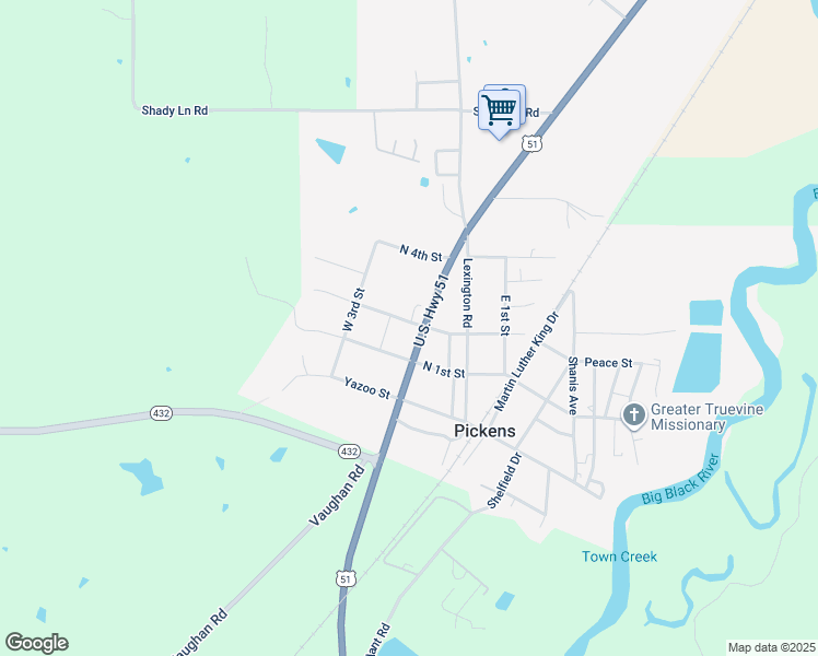 map of restaurants, bars, coffee shops, grocery stores, and more near 260 North 2nd Street in Pickens