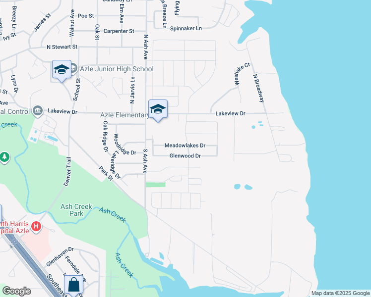 map of restaurants, bars, coffee shops, grocery stores, and more near 1316 Meadowlakes Drive in Azle