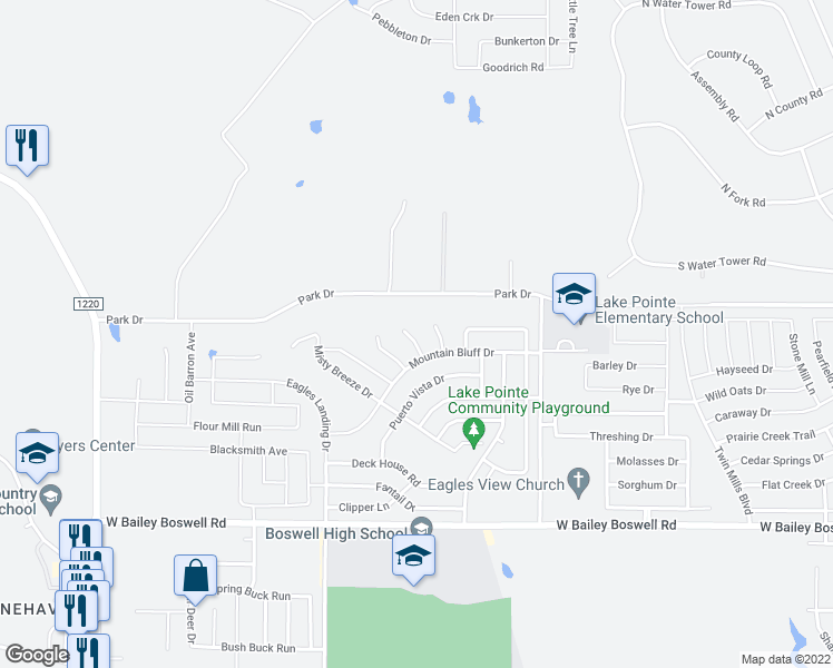 map of restaurants, bars, coffee shops, grocery stores, and more near 9116 Captains Cove in Fort Worth