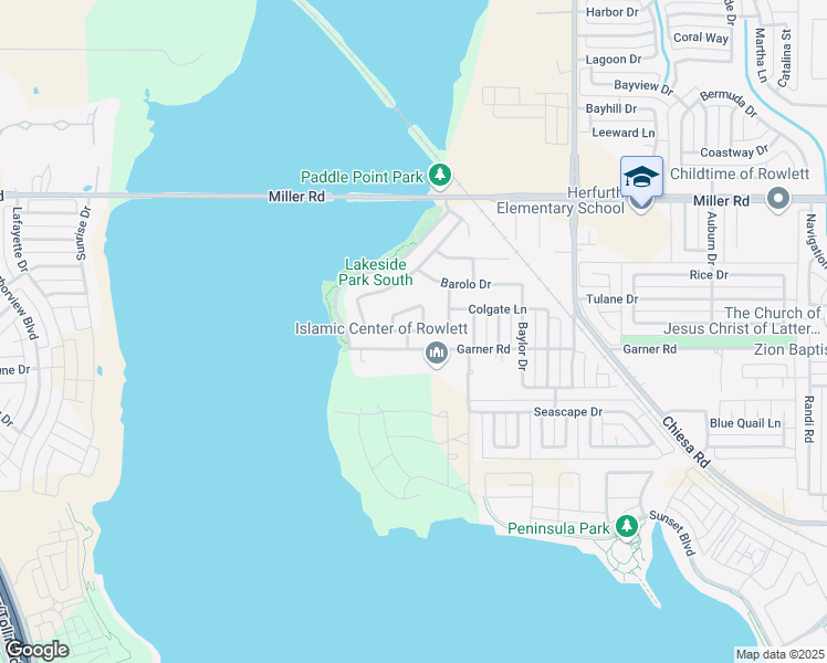 map of restaurants, bars, coffee shops, grocery stores, and more near 2712 Merlot Circle in Rowlett