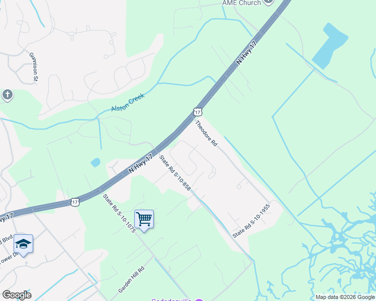 map of restaurants, bars, coffee shops, grocery stores, and more near 3765 Sawmill Court in Awendaw