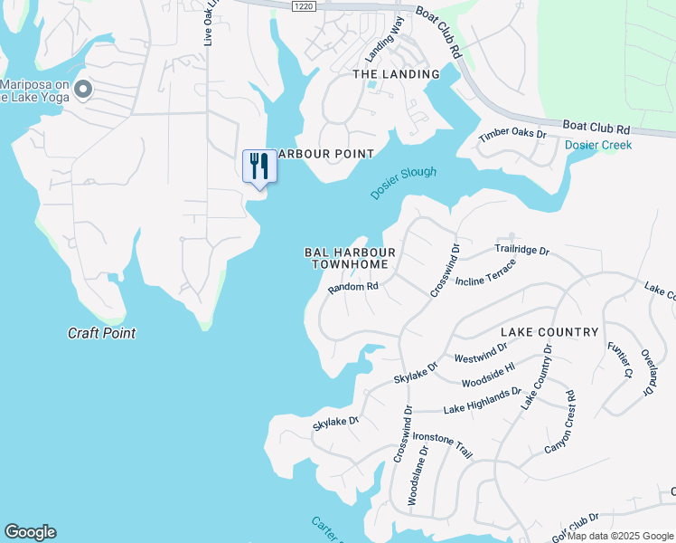 map of restaurants, bars, coffee shops, grocery stores, and more near 7909 Bal Harbour Court in Fort Worth