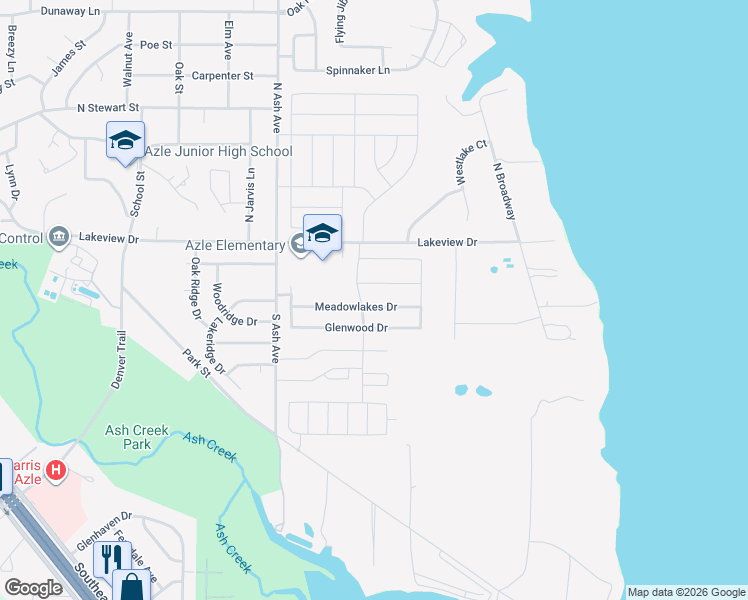 map of restaurants, bars, coffee shops, grocery stores, and more near 1405 Meadowlakes Dr in Azle