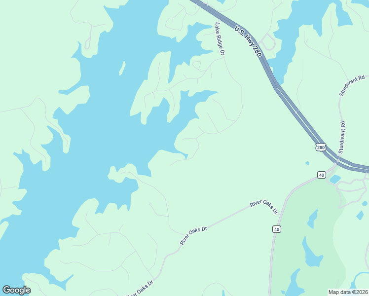 map of restaurants, bars, coffee shops, grocery stores, and more near 116 Shady Ridge Circle in Alexander City