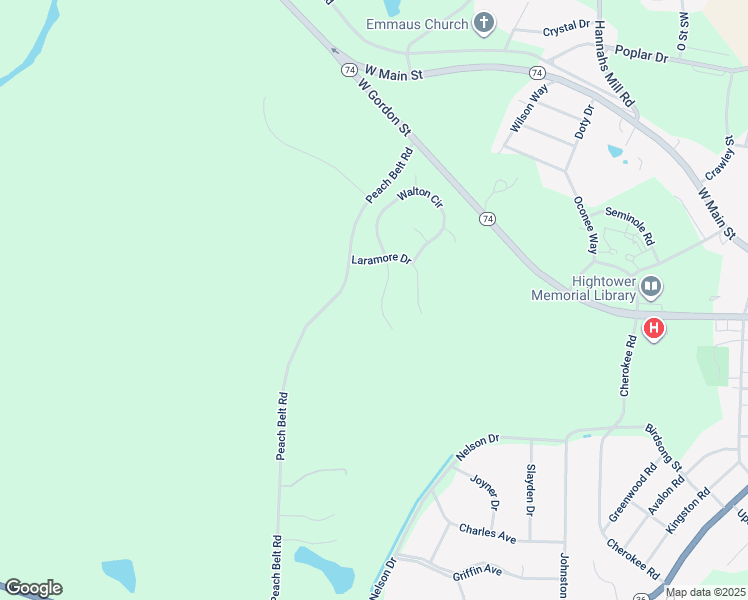 map of restaurants, bars, coffee shops, grocery stores, and more near 1020 Walton Circle in Thomaston