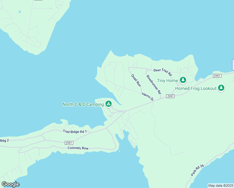 map of restaurants, bars, coffee shops, grocery stores, and more near 2041 Harris Drive in Graford