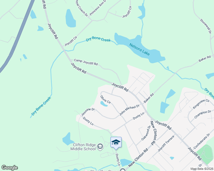 map of restaurants, bars, coffee shops, grocery stores, and more near 152 Olivia Circle in Macon