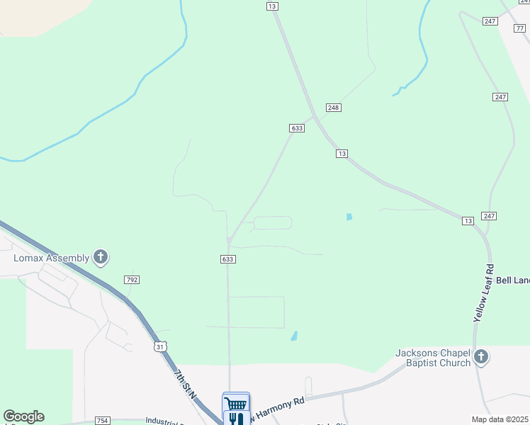 map of restaurants, bars, coffee shops, grocery stores, and more near 83 ballington way in Clanton