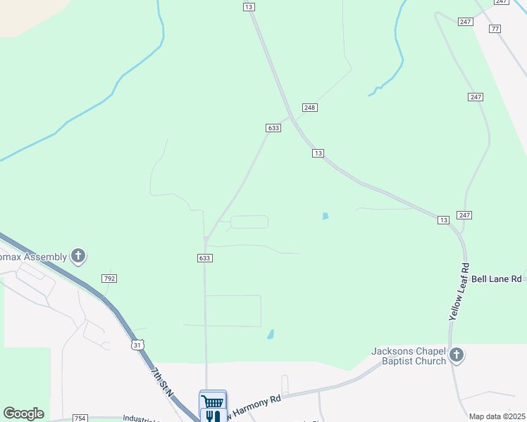 map of restaurants, bars, coffee shops, grocery stores, and more near 100 Ballington way in Clanton