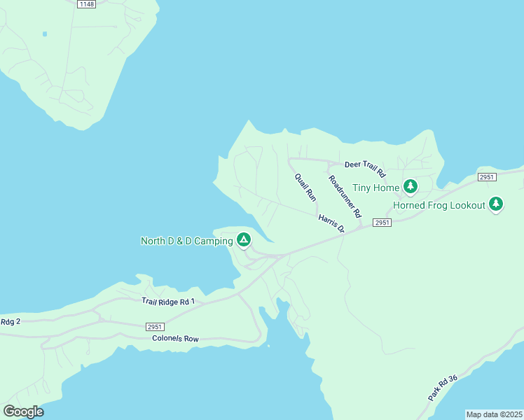 map of restaurants, bars, coffee shops, grocery stores, and more near 2041 Harris Drive in Graford