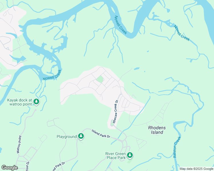 map of restaurants, bars, coffee shops, grocery stores, and more near 126 Brailsford Street in Charleston