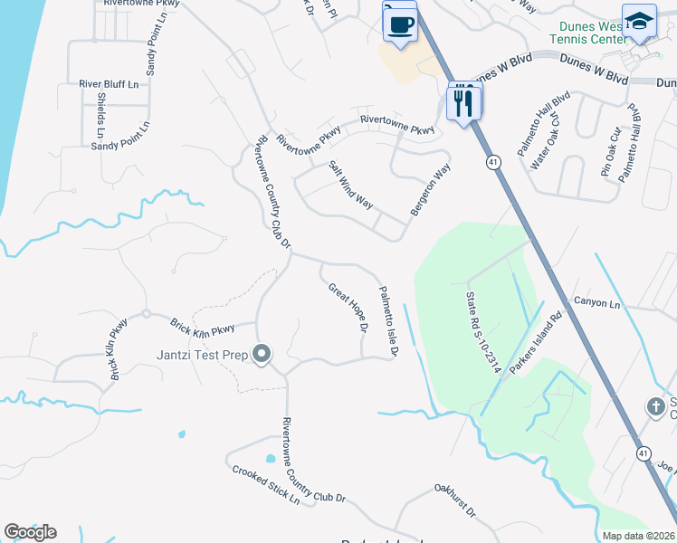 map of restaurants, bars, coffee shops, grocery stores, and more near 1908 Palmetto Isle Drive in Mount Pleasant