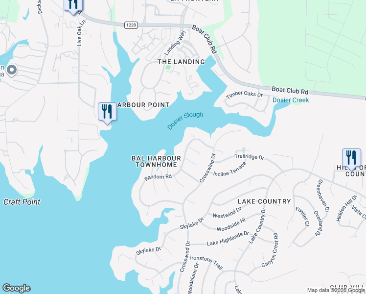 map of restaurants, bars, coffee shops, grocery stores, and more near 8921 Random Road in Fort Worth