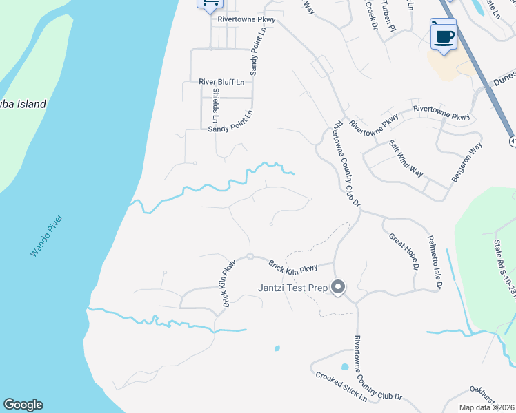 map of restaurants, bars, coffee shops, grocery stores, and more near 2258 Crab Creek Court in Mount Pleasant