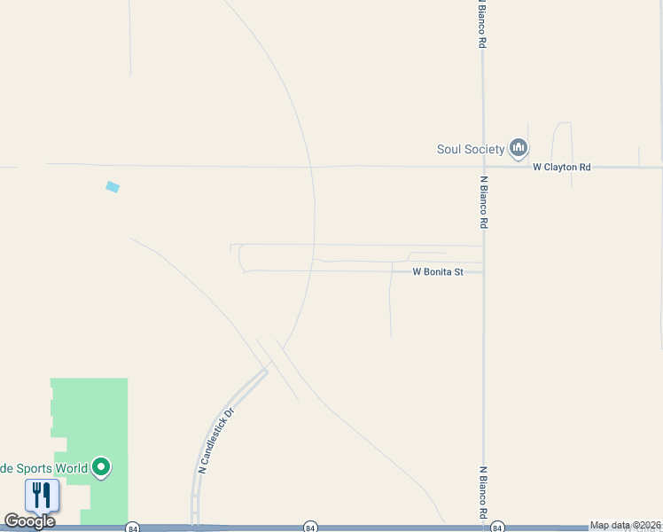 map of restaurants, bars, coffee shops, grocery stores, and more near 24810 West Bonita Street in Casa Grande