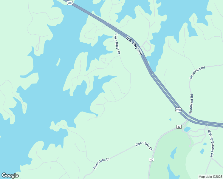 map of restaurants, bars, coffee shops, grocery stores, and more near 124 Buena Vista Circle in Alexander City