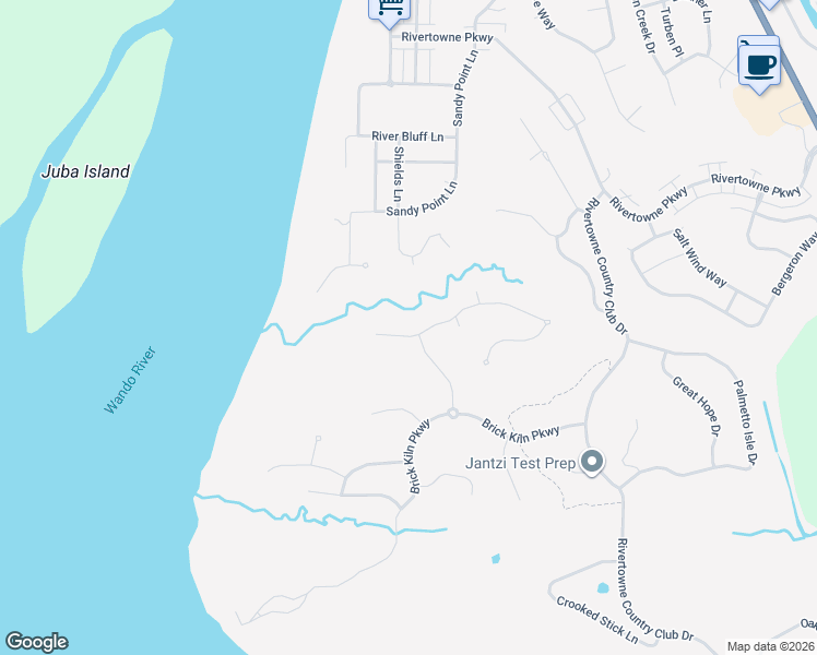 map of restaurants, bars, coffee shops, grocery stores, and more near 1925 North Creek Drive in Mount Pleasant