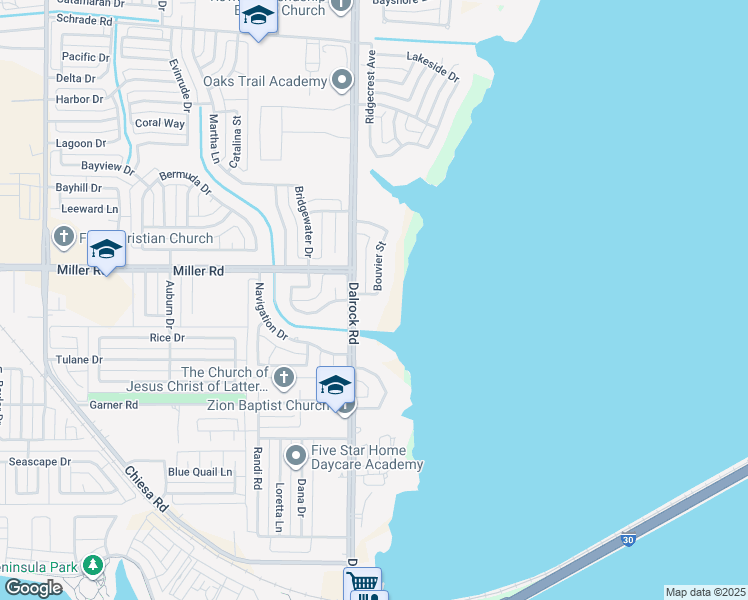 map of restaurants, bars, coffee shops, grocery stores, and more near 3008 Bouvier Street in Rowlett