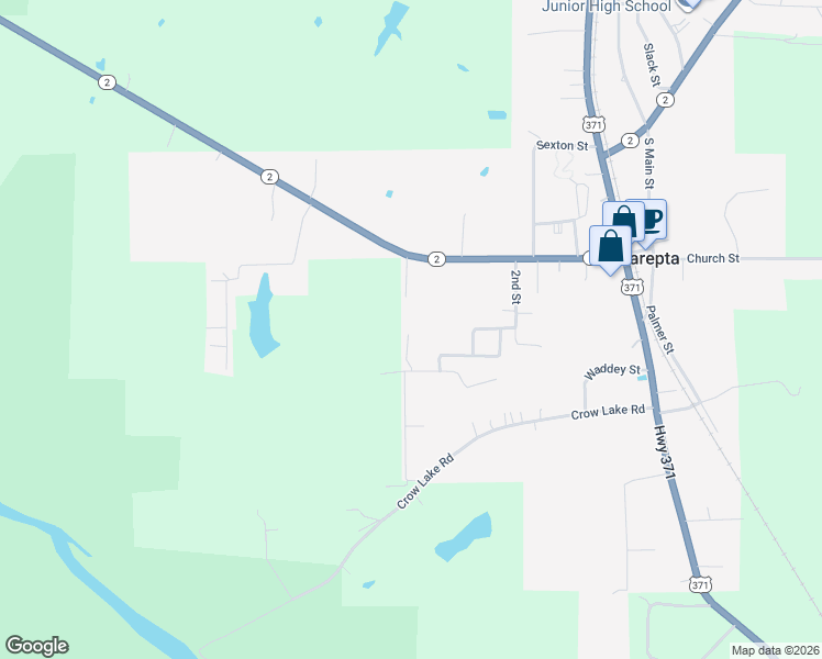 map of restaurants, bars, coffee shops, grocery stores, and more near 316 Harper Road in Sarepta