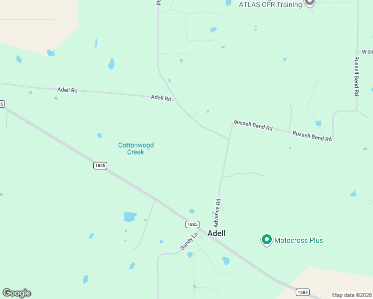 map of restaurants, bars, coffee shops, grocery stores, and more near in Adell