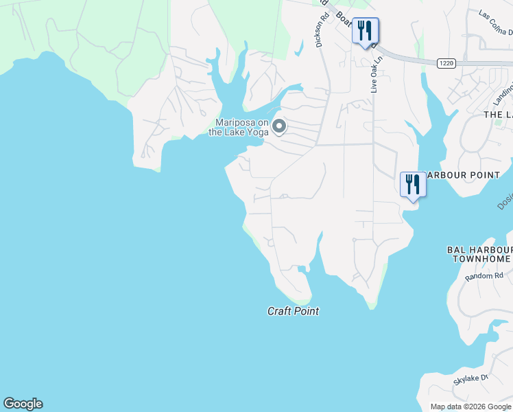 map of restaurants, bars, coffee shops, grocery stores, and more near 9147 Dickson Road in Fort Worth