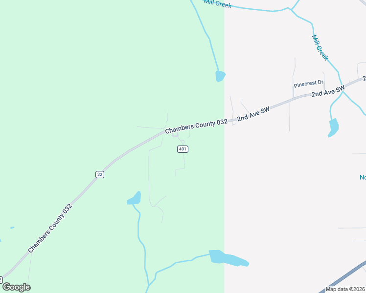 map of restaurants, bars, coffee shops, grocery stores, and more near 1045-1077 Chambers County 491 in La Fayette