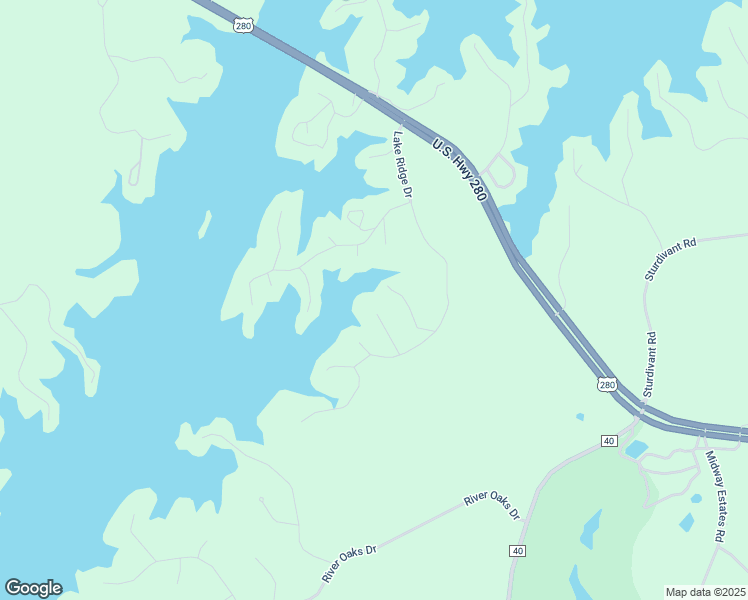 map of restaurants, bars, coffee shops, grocery stores, and more near 124 Buena Vista Circle in Alexander City