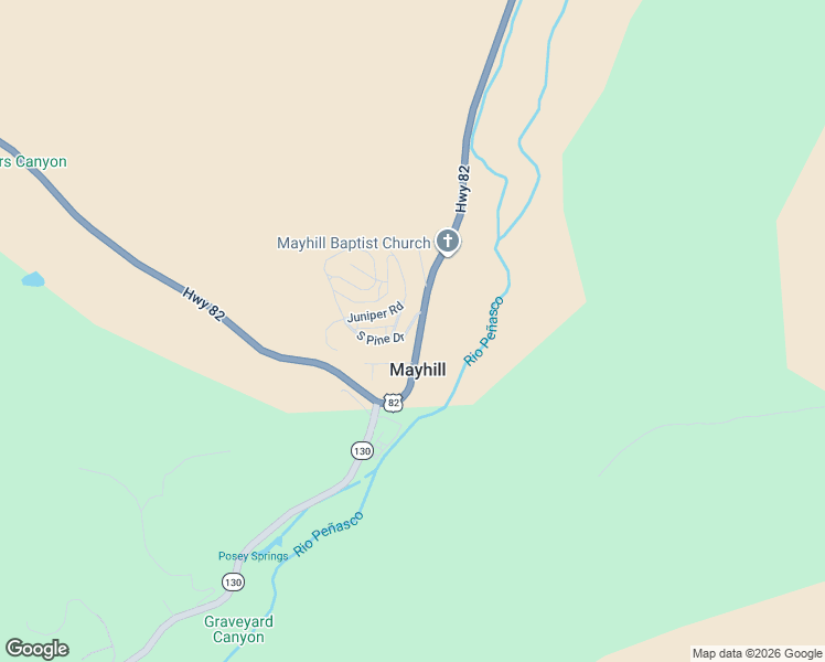 map of restaurants, bars, coffee shops, grocery stores, and more near 3497 U.S. 82 in Mayhill