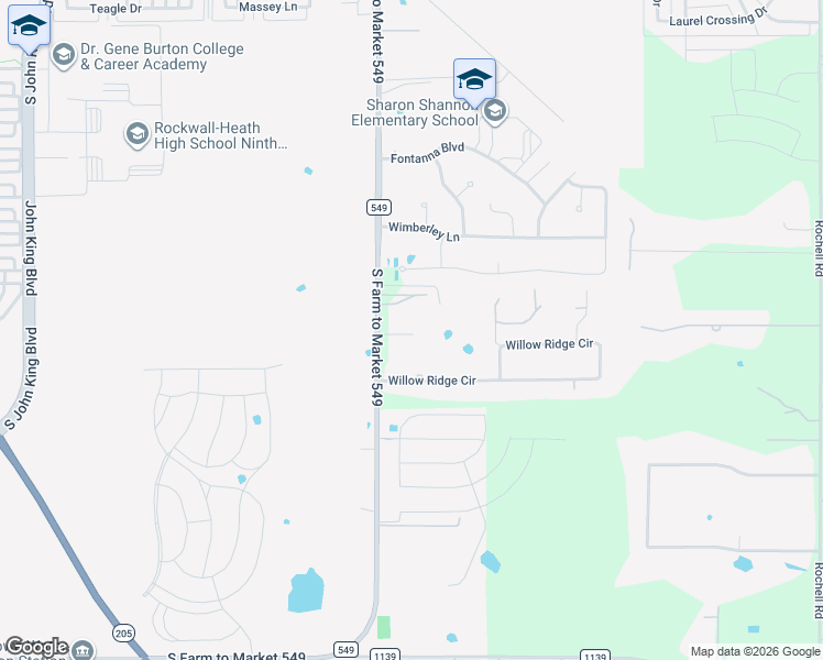 map of restaurants, bars, coffee shops, grocery stores, and more near 180 Jams Lane in Rockwall