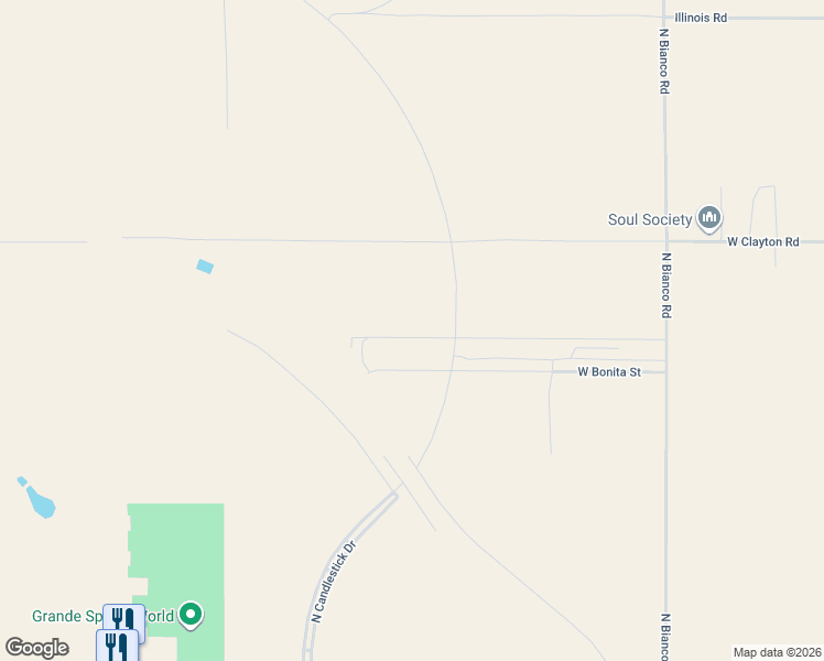 map of restaurants, bars, coffee shops, grocery stores, and more near 24953 West Boone Drive in Casa Grande