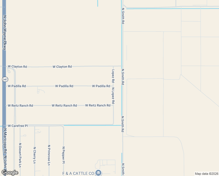 map of restaurants, bars, coffee shops, grocery stores, and more near 43493 West Padilla Road in Maricopa
