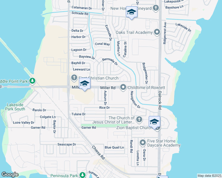 map of restaurants, bars, coffee shops, grocery stores, and more near 7818 Straits Drive in Rowlett