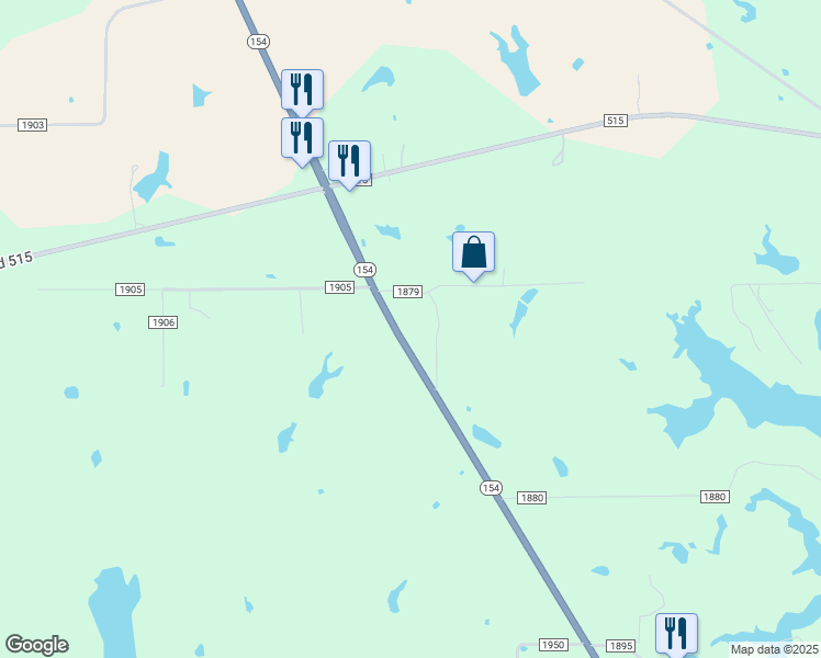 map of restaurants, bars, coffee shops, grocery stores, and more near 4436 Texas 154 in Yantis