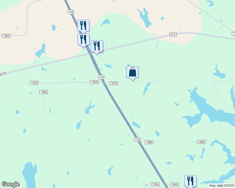 map of restaurants, bars, coffee shops, grocery stores, and more near 4436 Texas 154 in Yantis