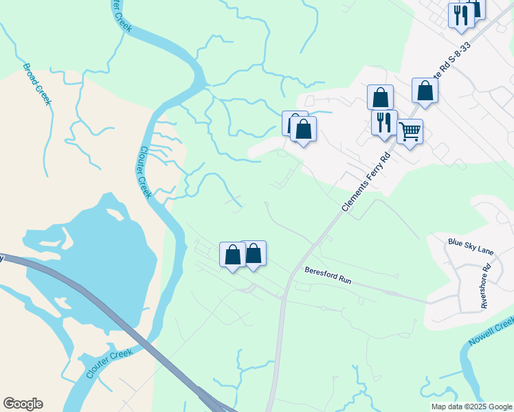 map of restaurants, bars, coffee shops, grocery stores, and more near 680 Enterprise Boulevard in Charleston