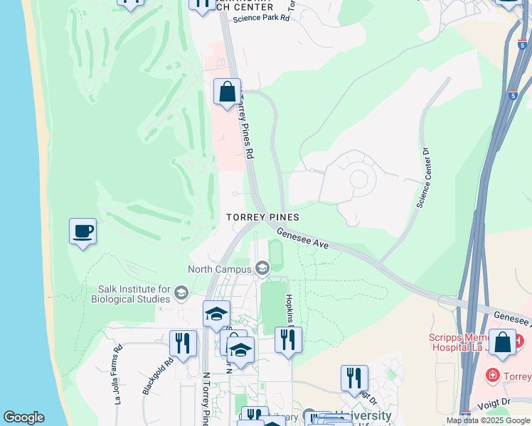 map of restaurants, bars, coffee shops, grocery stores, and more near in San Diego