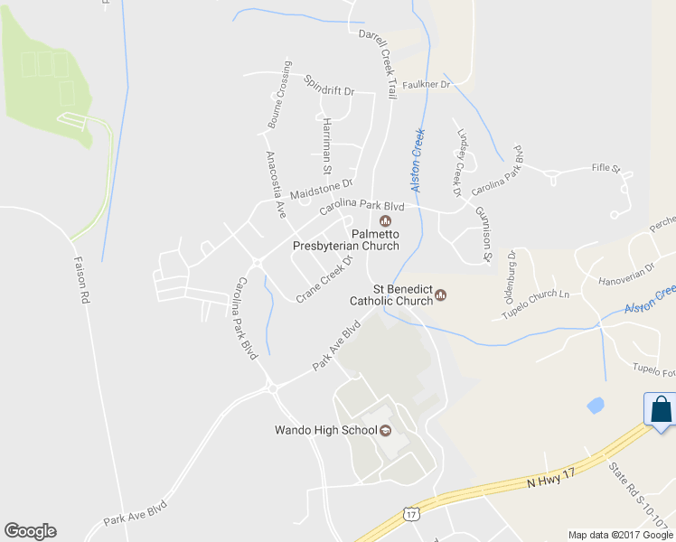 map of restaurants, bars, coffee shops, grocery stores, and more near 1368 Crane Creek Drive in Mount Pleasant