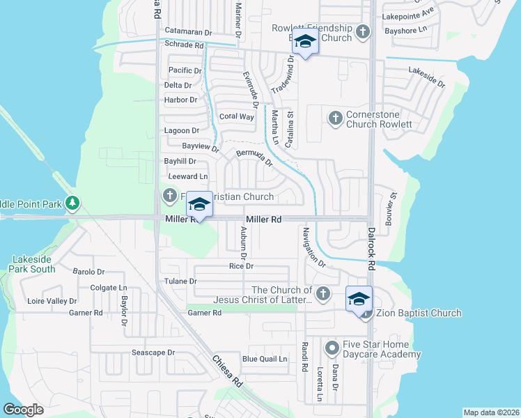 map of restaurants, bars, coffee shops, grocery stores, and more near 7818 Straits Drive in Rowlett