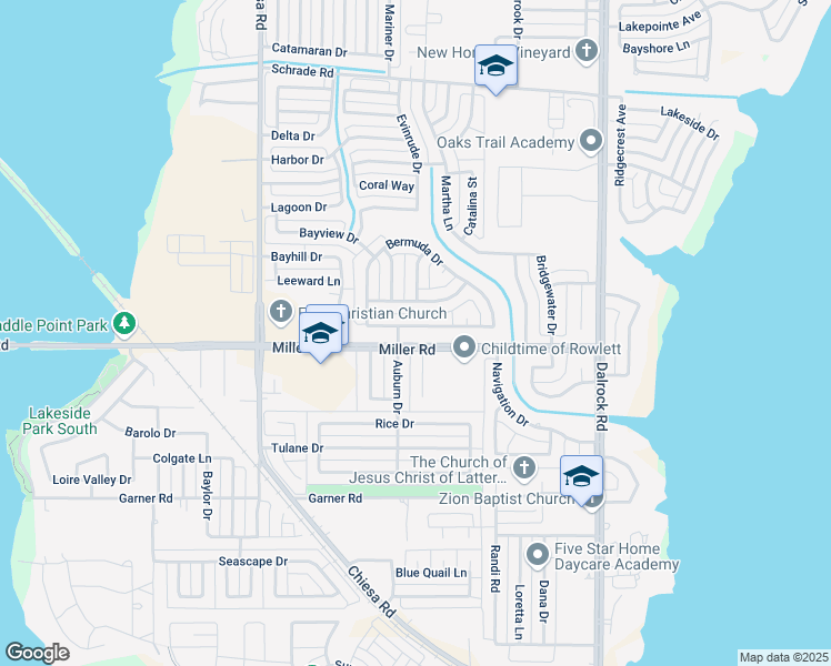map of restaurants, bars, coffee shops, grocery stores, and more near 7818 Straits Drive in Rowlett