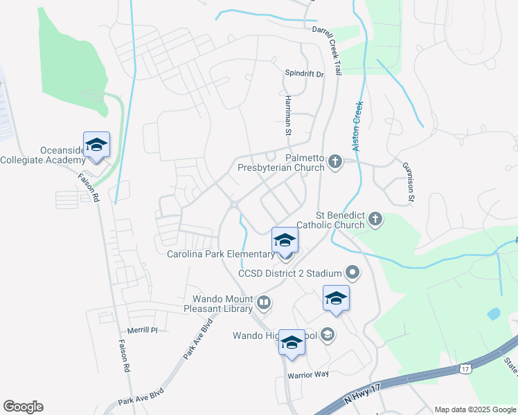 map of restaurants, bars, coffee shops, grocery stores, and more near 3626 Shutesbury Street in Mount Pleasant