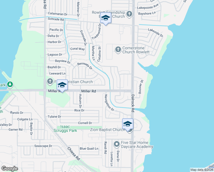 map of restaurants, bars, coffee shops, grocery stores, and more near 4209 Bermuda Drive in Rowlett