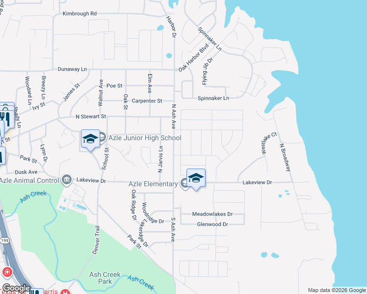 map of restaurants, bars, coffee shops, grocery stores, and more near 100-298 North Ash Avenue in Azle