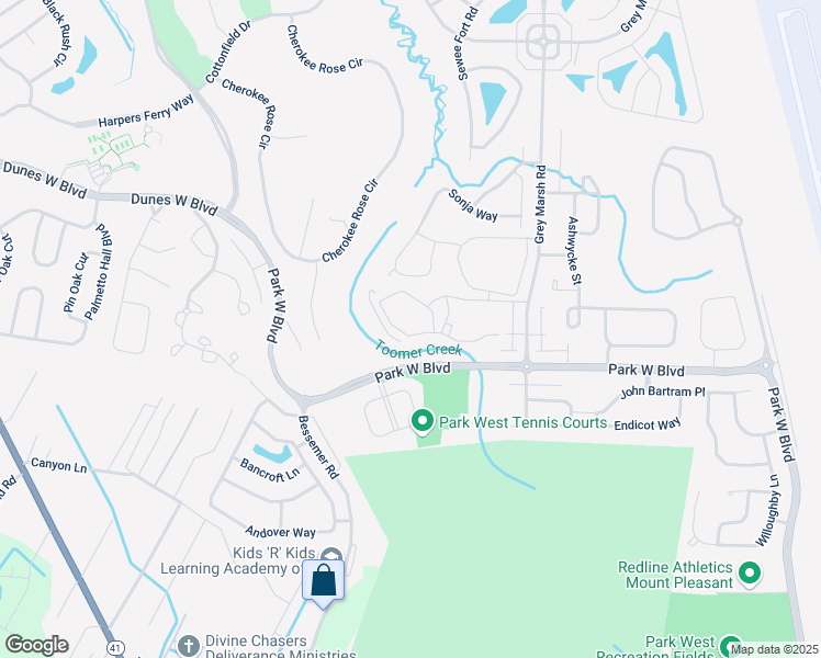 map of restaurants, bars, coffee shops, grocery stores, and more near 1424 Basildon Road in Mount Pleasant