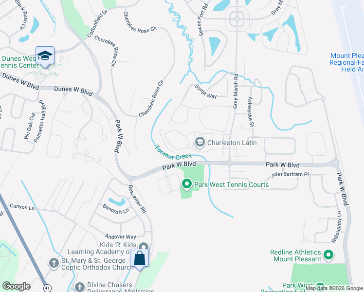 map of restaurants, bars, coffee shops, grocery stores, and more near 1424 Basildon Road in Mount Pleasant