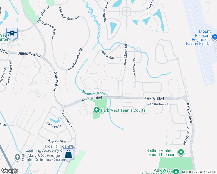 map of restaurants, bars, coffee shops, grocery stores, and more near 2000 Basildon Road in Mount Pleasant